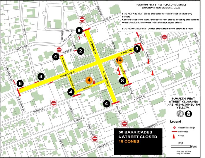 Temporary Road Closures Announced for Statesville Pumpkin Festival