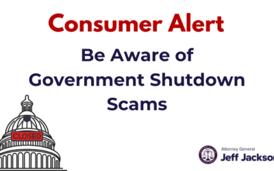 Attorney General Jeff Jackson Warns North Carolinians of Government Shutdown Scams
