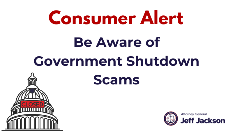Attorney General Jeff Jackson Warns North Carolinians of Government Shutdown Scams